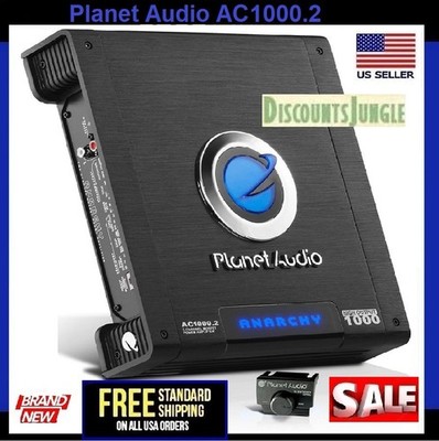 Planet Audio AC1000.2 Car Amplifier 2 Channel 1000W Full Range Class A/B 2-4 Ohm