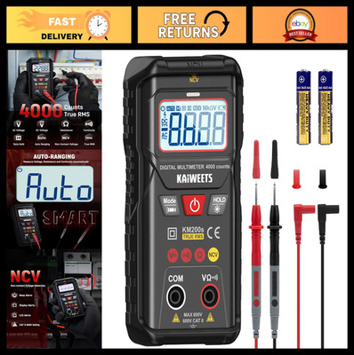 Smart Digital Multimeter True RMS 4000 Counts Auto Ranging NCV Voltage Detector