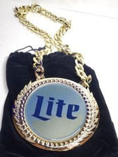 Miller Lite Large Chain Necklace (Plastic) gag gift white elephant