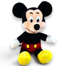 Sears Walt Disney Mickey Mouse Plush Stuffed Toy Sitting Vintage 11"