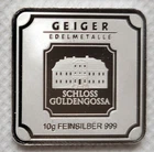 Geiger Edelmetalle Original 10 Gram Silver Square - In Capsule