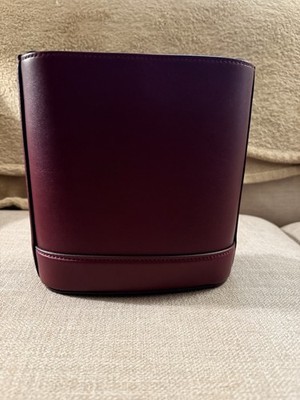 Womens Gucci Leather Burgundy Horsebit 2025 Bucket Bag New with