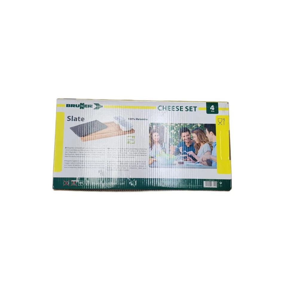 Brunner 4-teiliges Käse-Set mit Bambus-Schneidebrett und Melaminschalen - Bild 4 von 4