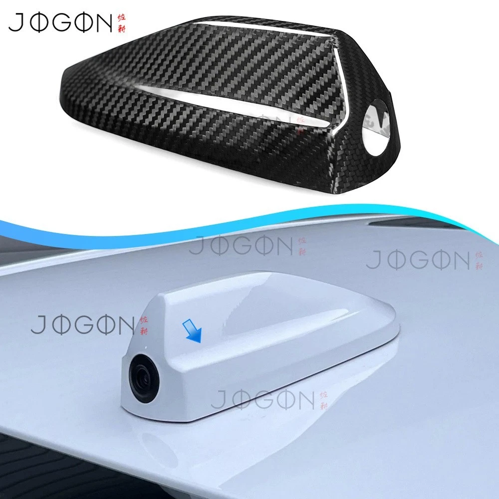 Real Carbon Roof Shark Fin Camera Antenna Cover For Chevrolet