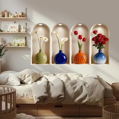 3D Blume Wandaufkleber für elegante Wohnästhetik für Wohnzimmer für deko