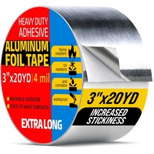 3 Inch X 82 Feet 28yd 3.9 Mil Professional Aluminum Foil Tape With Strong Adhe