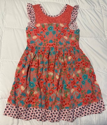 Matilda Jane Home Away EUC Dress Girls Camp MJC Size 12