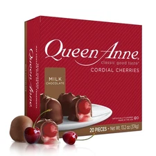 Queen Anne Milk Chocolate Covered Cordial Cherries | 13.2 oz 20 Piece Gift Box