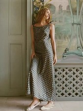 Doen Cashew Flower Silk Shoulder Strap Dress
