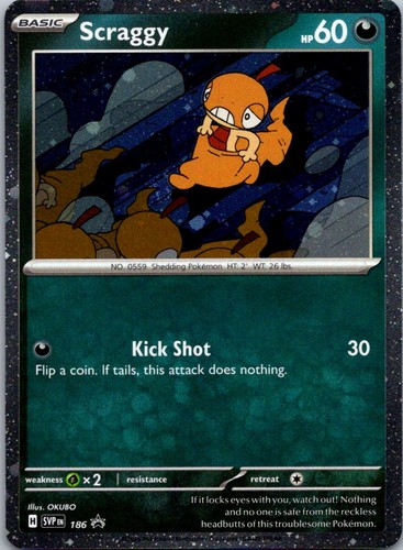 Scraggy (Cosmos Holo) 186 Scarlet & Violet Promo Pokemon TCG P NM