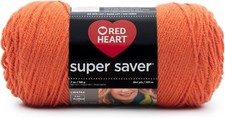 Machine Washable Red Heart Super Saver Yarn - Carrot, 100 Acrylic, 364 Yards