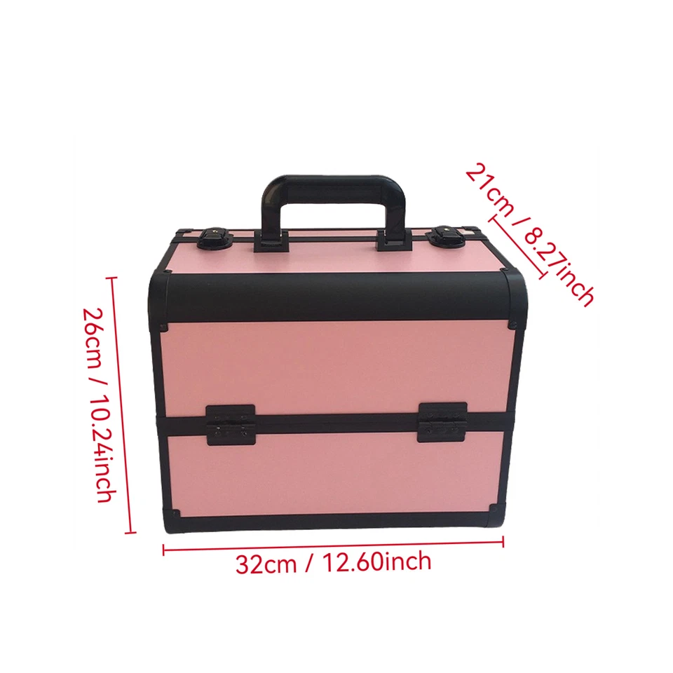 Caja organizadora de almacenamiento de maquillaje multicapa estuche profesional para mujeres caja de cosméticos Foto 4 de 4