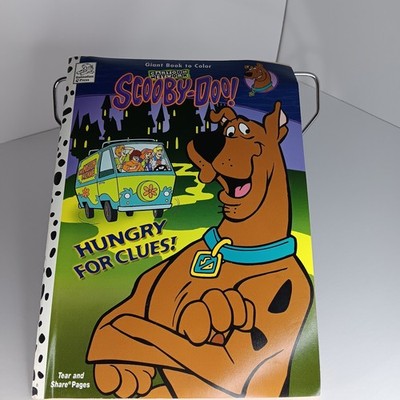 Vintage 2003 Scooby-Doo Coloring Book Hungry For Clues Some Pages Colored 