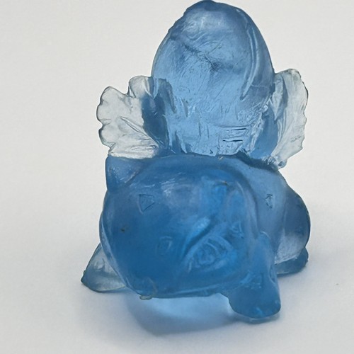 Ivysaur Vintage Pokemon Keshi Mini Figure Clear Blue Nintendo Bandai Japan - Picture 1 of 8