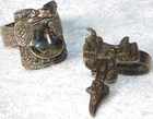 Vintage Sterling Silver Western Saddle Ring Fred Harvey Era Size & Scarf Slide