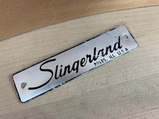 SLINGERLAND 70s 80s Vtg BADGE Logo Plate Concert Percussion Marching Instrument