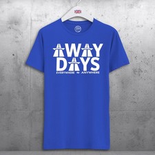 Away Days Organic Cotton Blue T-shirt Gift for fans of Glasgow Rangers