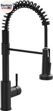 Black Kitchen Faucet with Pull down Sprayer Single Hole Spring Kitchen Sink Fauc