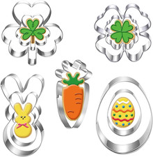 St. Patrick'S and Easter Cookie Cutter Set-9 Piece-Dishwasher Safe-Shamrock, 4 L