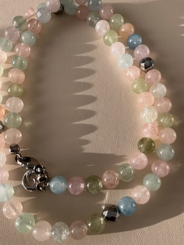 Sogni d’ Oro Silberzeit Multi Beryll Collier 925 Sterlingsilber rhodiniert