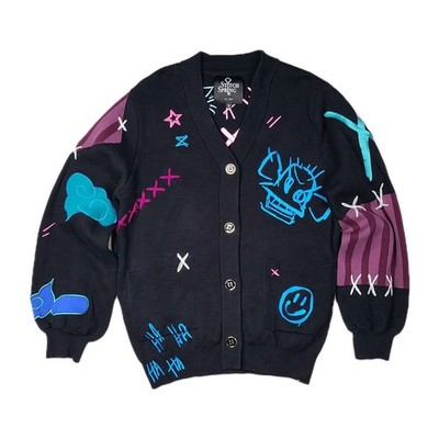 Stitch Spring Chaos Jinx Cardigan LIMITED Edition Graffiti Arcane Size Medium 
