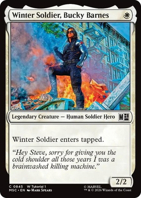 #ad Winter Soldier Bucky Barnes 0845 NM Commander: Marvel Super Heroes $3.49