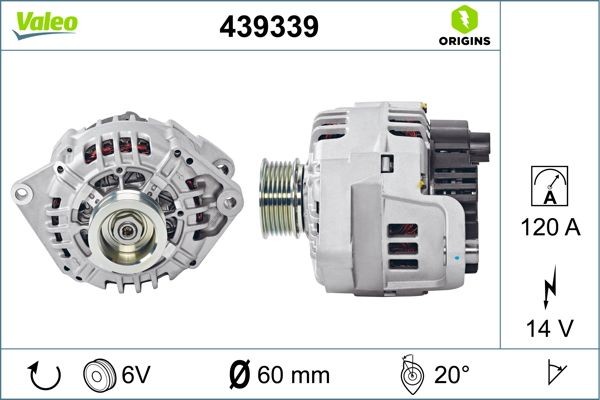 Valeo 439339 Generator FüR CitroËN Passend FüR Fiat Peugeot-image