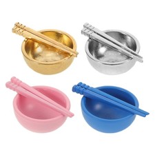 4 Set Dollhouse Mini Tableware Toy Kitchen Utensils Accessories Metal