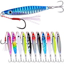 6Pcs/Set Cast Metal Jigs Spinner Spoon Fishing Lures Jigs Trout Fishing Tackle