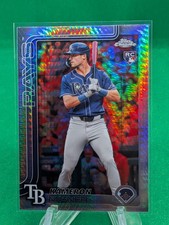Kameron Misner 2025 Topps Chrome Prizm Refractor #130 RC Rays