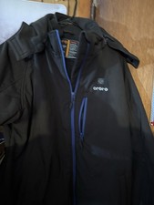 ORORO Men's Soft Shell Heated Jacket w Detachable Hood and Battery Pack Large