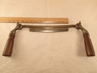 Atq. A. J. WILKINSON CO. MASS 8” Folding Handles Drawknife Shave Plane PAT 1895