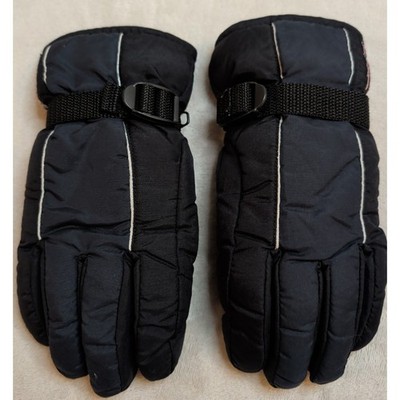 Black Thinsulate Insulated Winter Gloves Nylon Ski Snow Adjustable Wrist