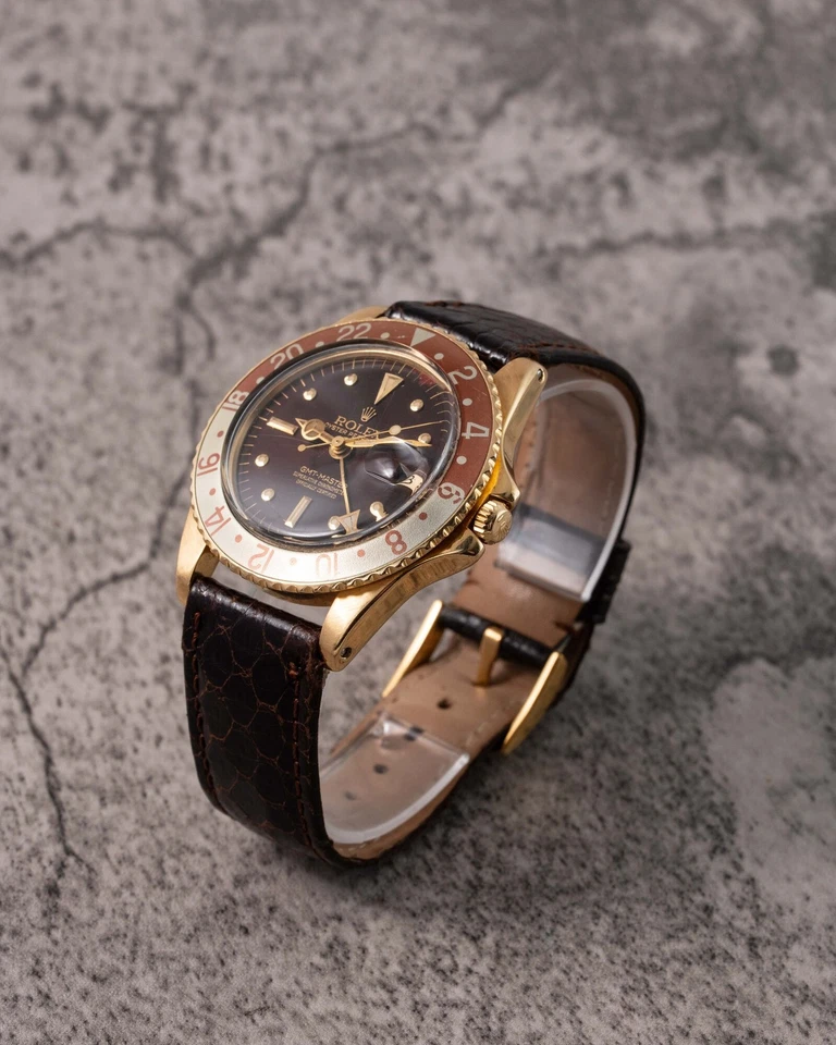 Rolex GMT-Master 1675/8 Vintage Watch Bronze Dial Yellow Gold 1973 - Image 3 of 4