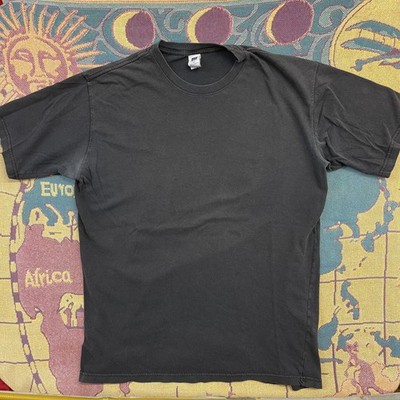 Vintage GAP Factory Store Shirt Mens Medium Black Crewneck Blank Plain Tee 00s