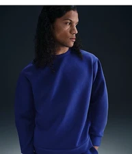 Nike 24.7 Impossibly Soft Fleece Crew Neck HQ6964 455 Men’s Blue Sizes $110 NWT