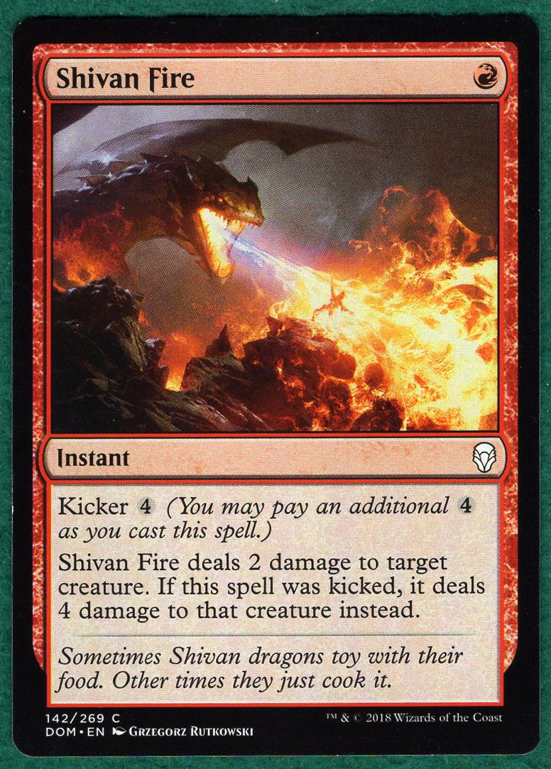 Shivan Fire - Dominaria (DOM) #142 - Magic: The Gathering MTG Card
