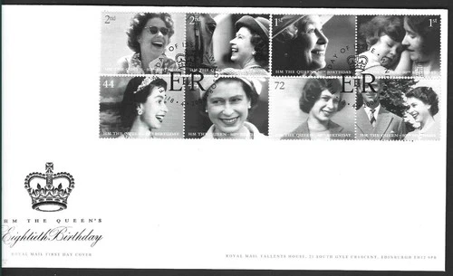 GB 2006 QUEEN'S 80th BIRTHDAY SET on UNADDRESSED FIRST DAY COVER