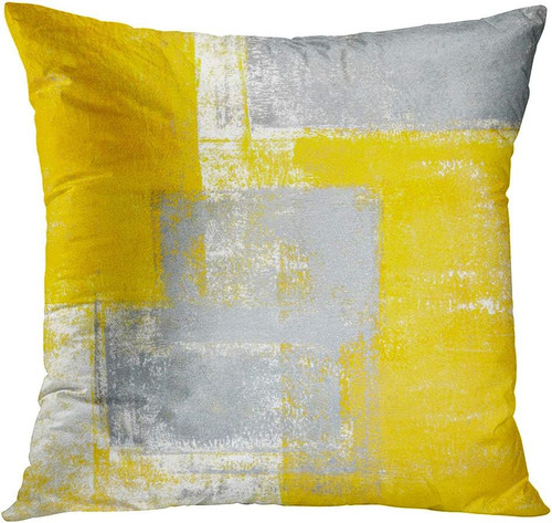 Britimes Überwurf Kissenbezüge Home Decor 4er Set 20 x 20, grau und gelb - Bild 3 von 6