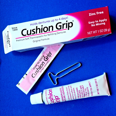 ORIGINAL Cushion Grip Thermoplast Soft Reliner für besser sitzenden Zahnersatz 28g