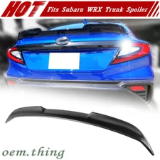 Matte Black Fits SUBARU WRX 4D Sedan VB V Type Rear Trunk Spoiler 2022-2025