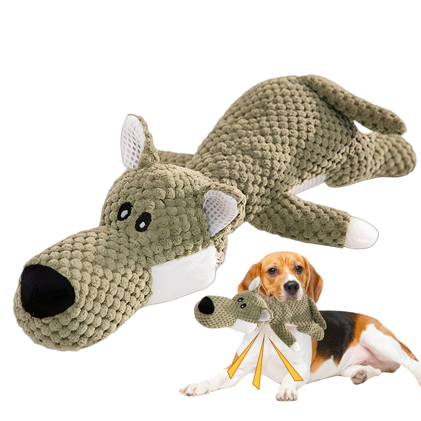 Dog Chew Toys For Aggressive Chewers Indestructible Squeaky Washable Plush Toy