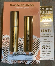 Grande Cosmetics 2 Step Brow System,  Gel & Enhancing Serum, Bolder Fuller Look