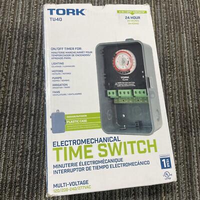 Tork TU40 Universal Multi-Voltage Electromechanical 24 Hr Timer Control