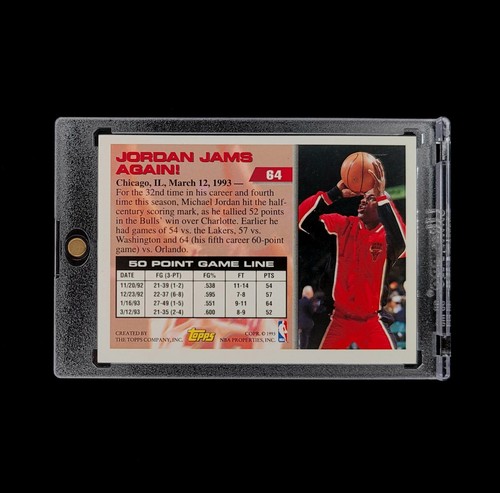 Michael Jordan 💎🔥- 1993 NBA Topps 50 Point Club Chicago Bulls Mint Rare - #41 - Picture 2 of 2
