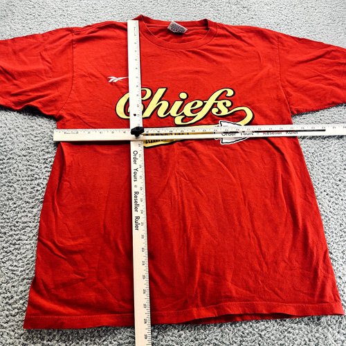 Vtg 90s Kansas City Chiefs T-shirt Red Sz Large Reebok NFL AFC Made in USA - Picture 6 of 9