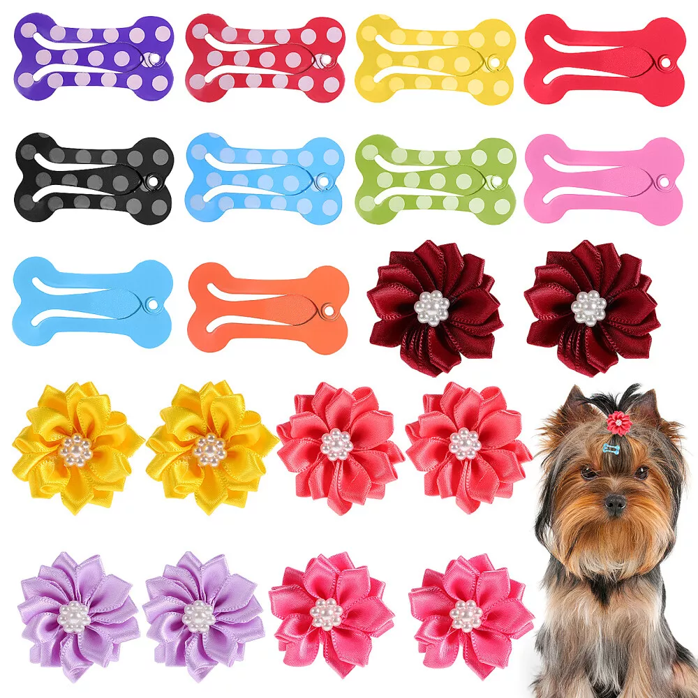 Bows for puppies with short cheap hair