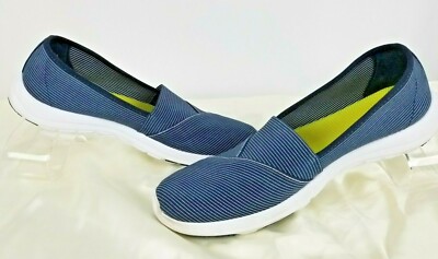 LL BEAN Women's Sz 11M Navy Back Cove Slip-On Comfort Shoes