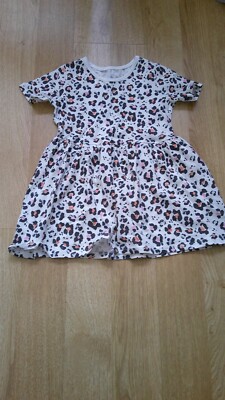 Mädchen Kurzarm Animal Print Kleid, George, 18-24 Monate