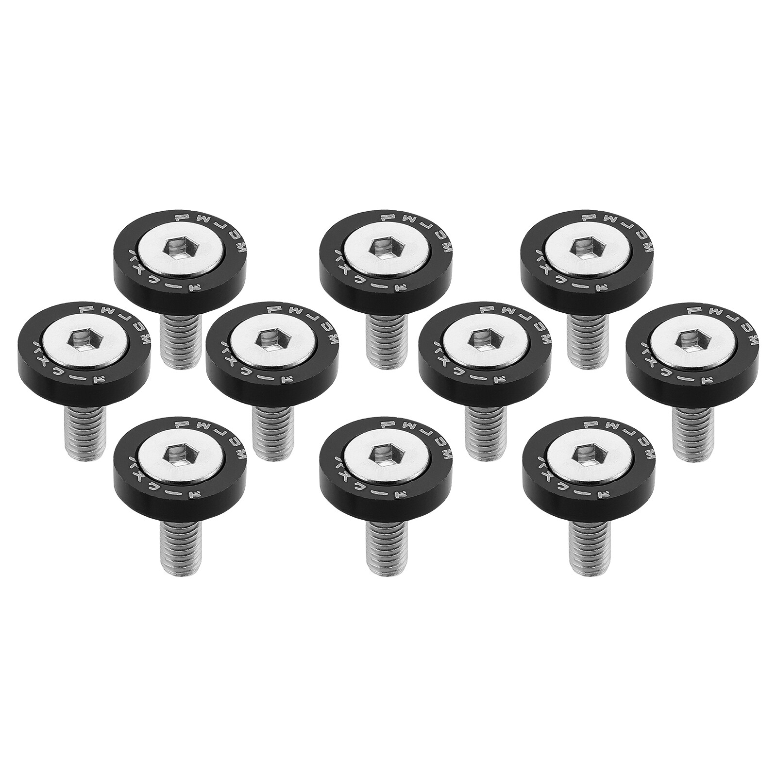 Xotic Tech JDM Black Bumper Fender Trunk Quick Release Fasteners W/Rubber Bands O Rings Washers Replacement For Car Bumper Engine Hatch Fixing Kit (4 Quick Release Tabs With 12 O-Rings - Foto 2